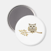 木に生える眼フクロウ マグネット (正面/裏面)