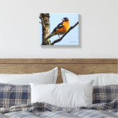 木に生える黒髪の美しいうなり声 キャンバスプリント (インサイチュ (寝室))