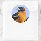 木に生える黒髪の美しいうなり声 ラウンドシール (バッグ)