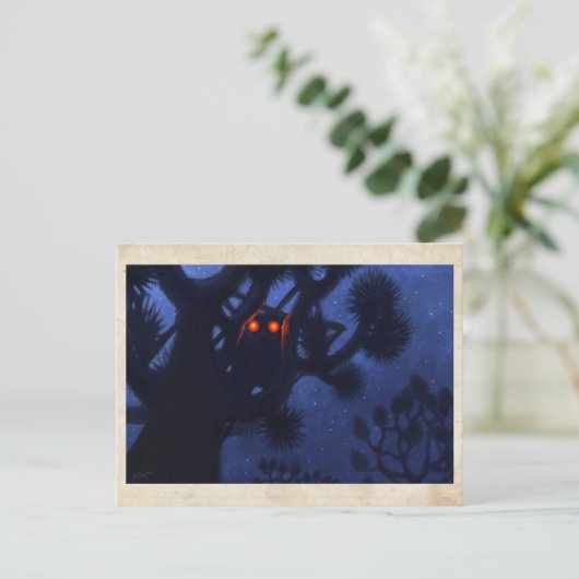 木に生き物 – はがき (スタンド正面)