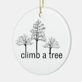 木に登るデザイン セラミックオーナメント (左)
