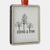 木に登るデザイン メタルオーナメント (右)