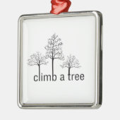 木に登るデザイン メタルオーナメント (左)