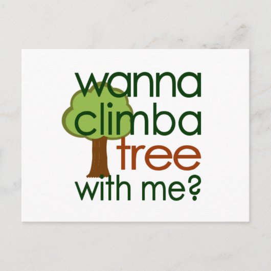 木に登る ポストカード (正面)