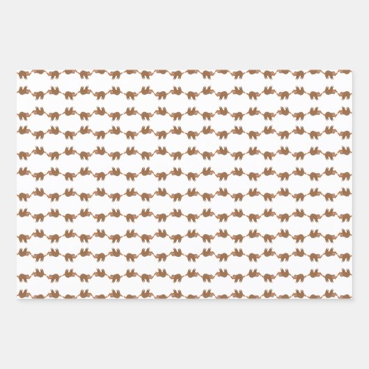 木に眠るナマケモノ数々のの色 ラッピングペーパーシート (正面)