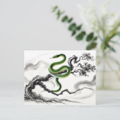 木に絵を描巻き付けられたインクの細かい蛇 シーズンポストカード (スタンド正面)