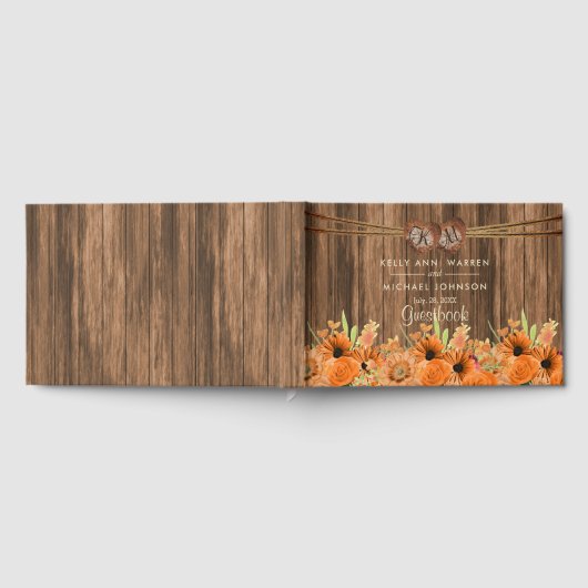 木に美しいオレンジ色の花 – Guestbook ゲストブック (全面)