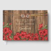 木に美しい赤いユリの花 – Guestbook ゲストブック (正面)