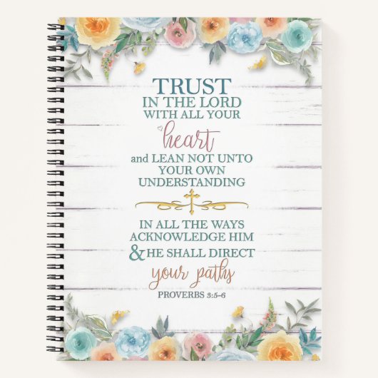 木に花を咲かせた主を信頼する ノートブック (正面)