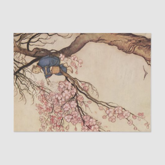 「木に花を咲かせた老人」 by ワーウィック・ゴーブル 薄葉紙 (正面)