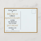 木に葉状の泡を付けたコーヒーラテカップ インビテーションポストカード (裏面)