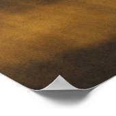 木に葉状の泡を付けたコーヒーラテカップ ポスター (角)