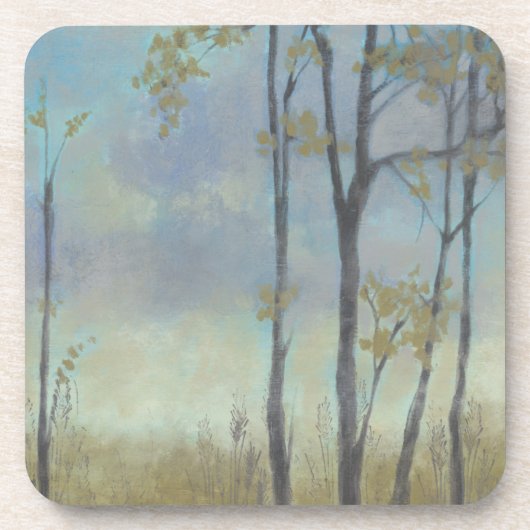 木に覆われたムギ草I コースター (正面)
