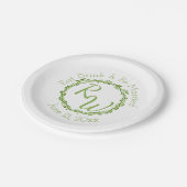 木に覆われた優雅さ |の結婚つる植物ガーデンピクニック ペーパープレート (アングル)