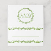 木に覆われた優雅さ |の結婚つる植物ラブグリーン プレイスカード (外部開封)