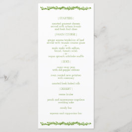 木に覆われた優雅さ |の結婚つる植物披露宴 メニュー