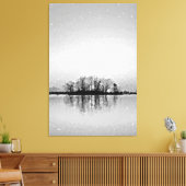 木に覆われた島 キャンバスプリント (インサイチュ (リビング))