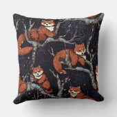 木に赤いパンダ クッション (裏面)