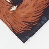 木に赤いパンダ フリースブランケット (角)