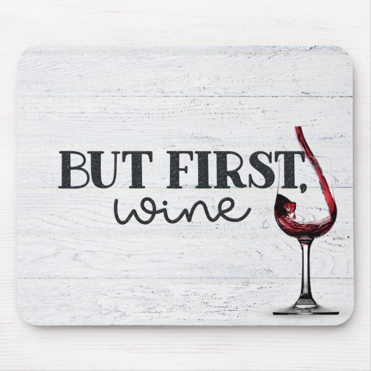 木に赤ワインを注ぐ マウスパッド (正面)