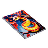 木に赤鮮やかと黄色のはかりで測コブラ ノートブック (右側)