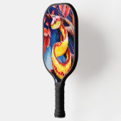 木に赤鮮やかと黄色のはかりで測コブラ ピックルボールラケット (左)