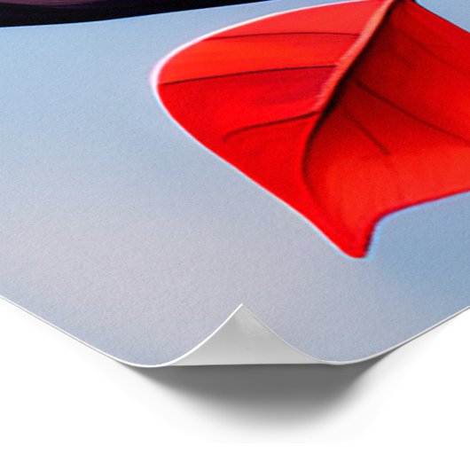 木に赤鮮やかと黄色のはかりで測コブラ ポスター (角)