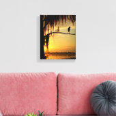 木に隠された美しい鳥 キャンバスプリント (インサイチュ (リビング))