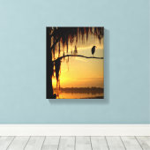 木に隠された美しい鳥 キャンバスプリント (インサイチュ (ウッドフロア))