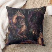 木に隠れる紫の龍 クッション (ブランケット)