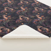 木に隠れる紫の龍 シェルパブランケット (3/4)