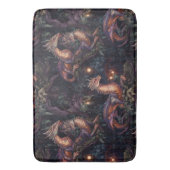 木に隠れる紫の龍 バスマット (正面縦)