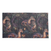 木に隠れる紫の龍 枕カバー (裏面-左)