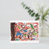 木に集まる鳥のポストカード ポストカード (スタンド正面)