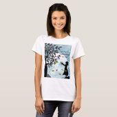 木に願い事をする女の子 Tシャツ (正面フル)