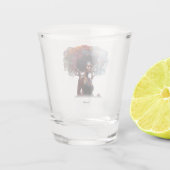 木に飾った髪のアフリカ系アメリカ人女性 ショットグラス (裏面)