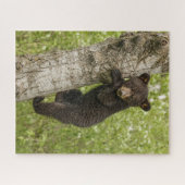 木に黒いクマの子 ジグソーパズル (横)