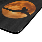 木に黒い猫のシルエット カッティングボード (角)