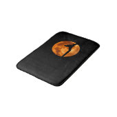 木に黒い猫のシルエット バスマット (アングル)