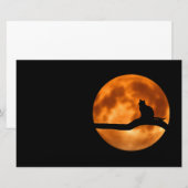 木に黒い猫のシルエット 便箋 (正面/裏面)