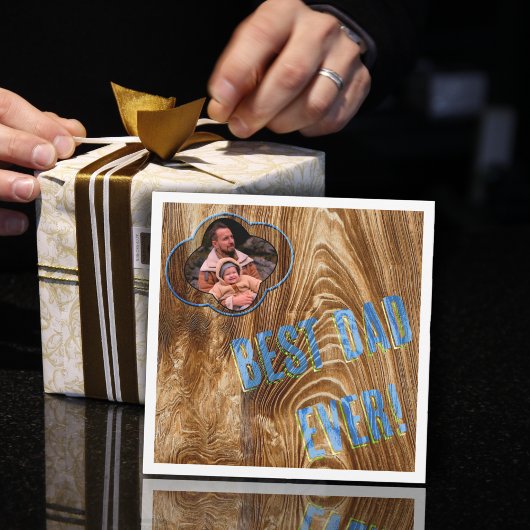 木に「最高のパパ」 - フォトカード シーズンカード