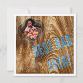 木に「最高のパパ」ペイント - フォトカード シーズンカード (正面)