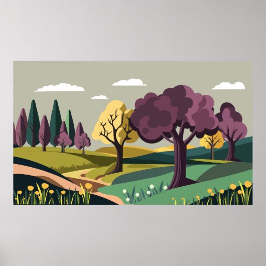 木のある自然 ポスター (正面)