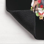 木のおもしろい国のキラキラのクリスマスギャザー マウスパッド (コーナー)