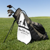 木のおもしろい障害付きブラックディスクゴルフパッティング ゴルフタオル (グリーン)