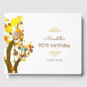 木のお洒落マイルストーン誕生日 ゲストブック (正面)