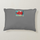 木のかわいい愛フクロウ アクセントクッション (裏面)