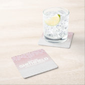 木のさくらんぼ素朴の花 スクエアペーパーコースター (インサイチュ)