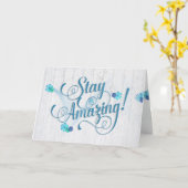 "木のすばらしい"誕生日のデイジーをとどまって下さい カード (黄色い花)