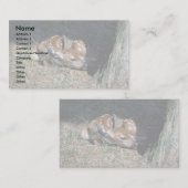 木のそばに横たわるシカジカ 名刺 (正面/裏面)